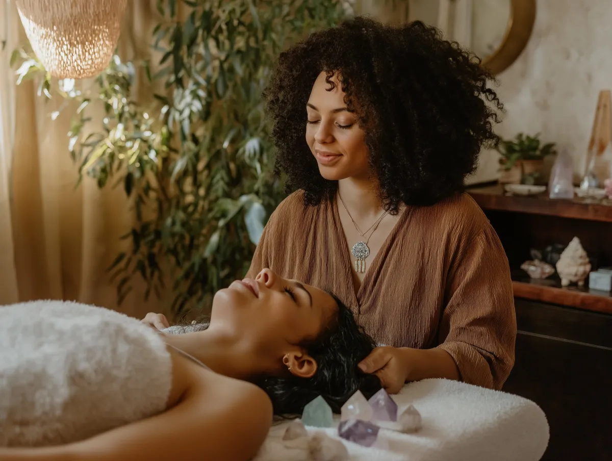 Coach sorridente em sessão individual